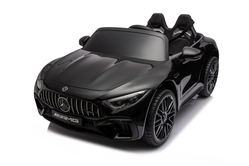 Dvivietis vaikiškas elektromobilis lean cars mercedes amg sl63, juodas