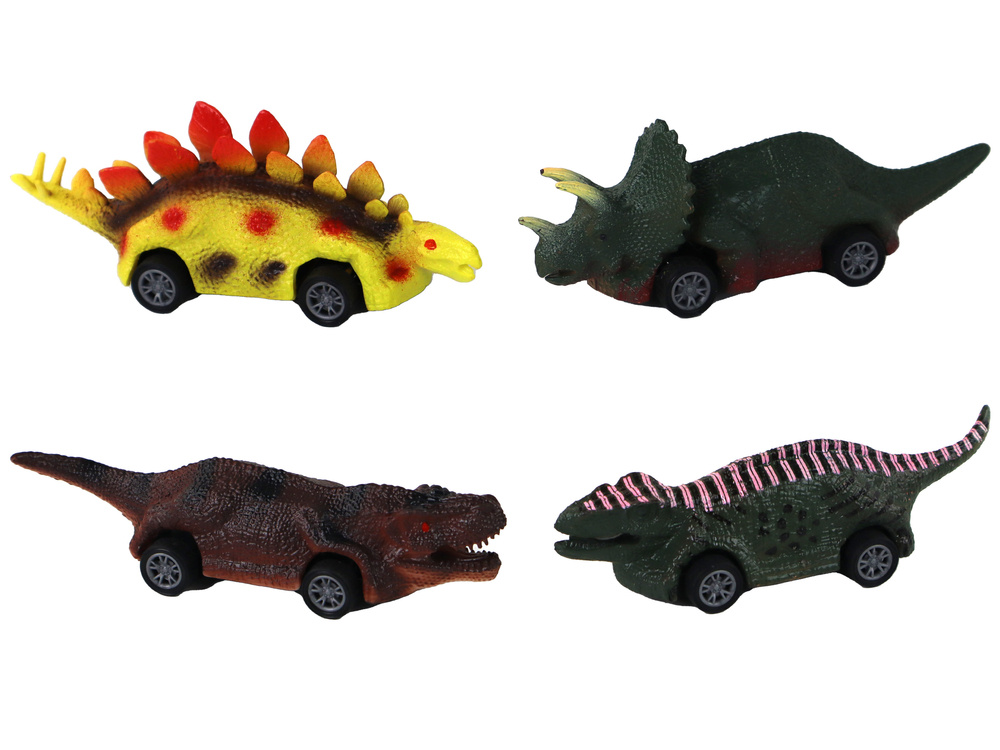 Spyruoklinių automobilių - dinozaurų rinkinys lean toys, 8 vnt.