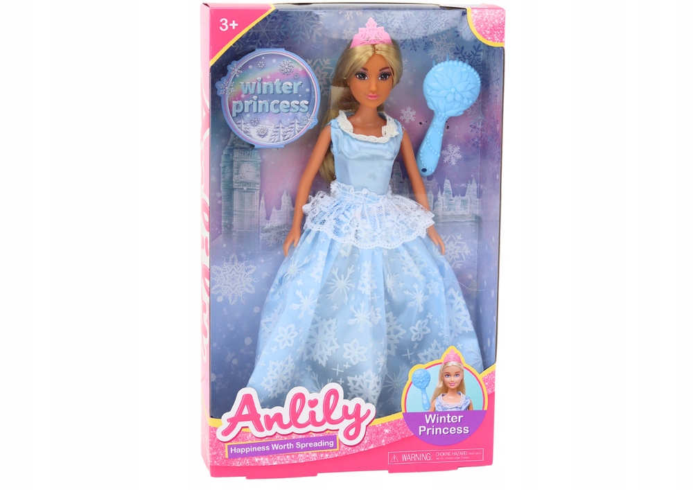 Anlily ice queen mėlyna suknelė, lėlė