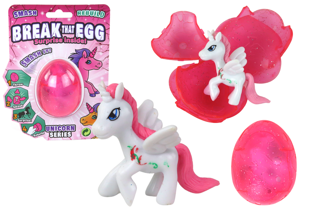 Magiškas vienaragio kiaušinis lean toys, rožinis, 6 cm