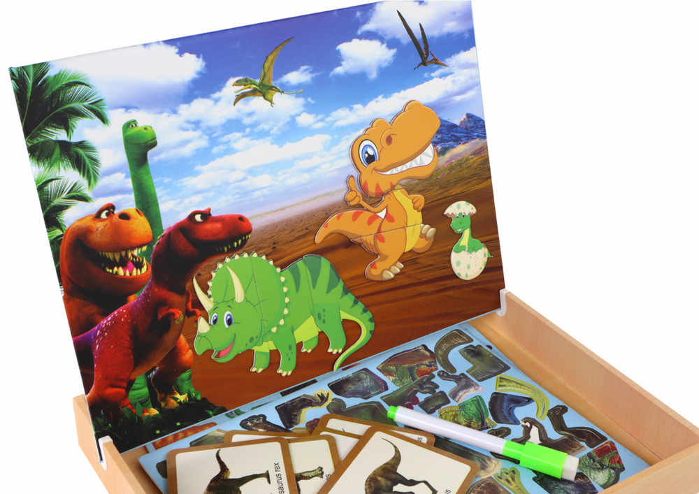 Edukacinių magnetinių kortelių su dinozaurais rinkinys lean toys 3