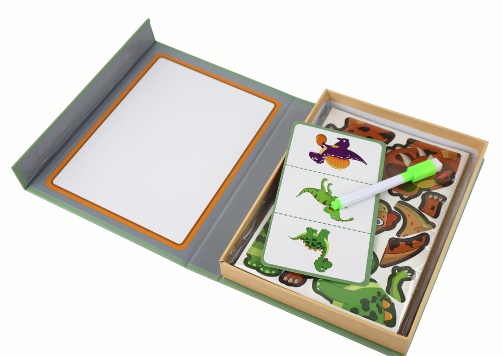 Edukacinis magnetinis žaidimas lean toys dinozaurai