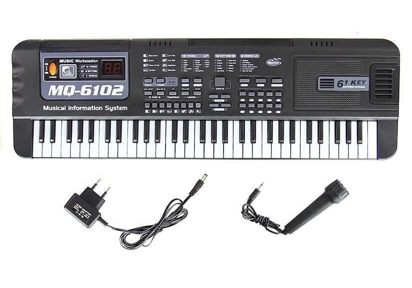 Žaislinis pianinas su mikrofonu lean toys, mq-6102