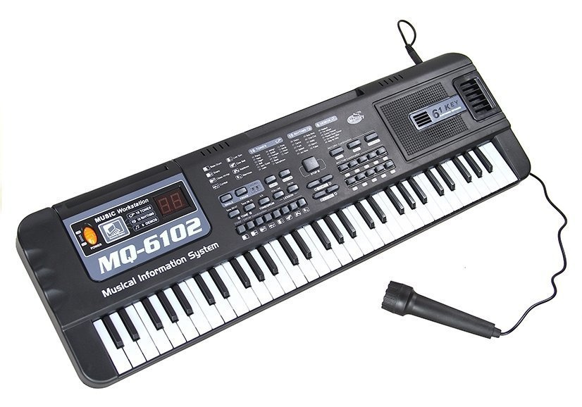 Žaislinis pianinas su mikrofonu lean toys, mq-6102