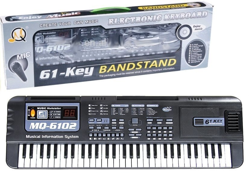 Žaislinis pianinas su mikrofonu lean toys, mq-6102