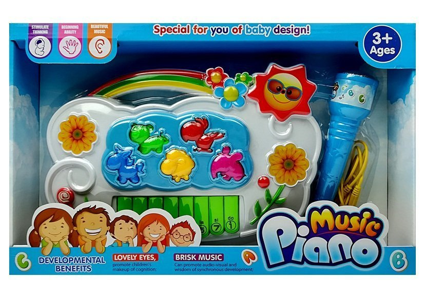 Interaktyvus vaikiškas pianinas su mikrofonu