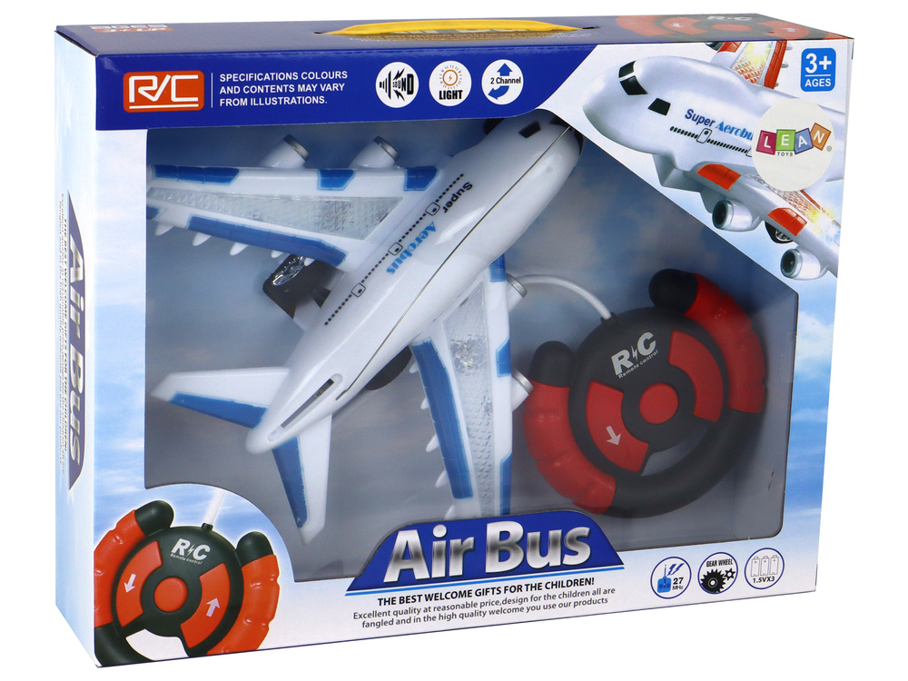 Nuotoliniu būdu valdomas lėktuvas aerobus lean toys, baltas