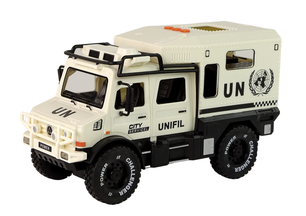 Žaislinis visureigis city service lean toys, baltas, 24x13,5x10 cm