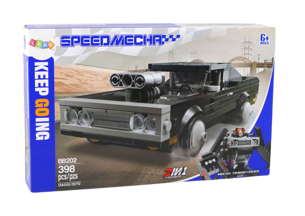 Konstruktorius lean toys 2in1 automobilis - transformeris, 398d