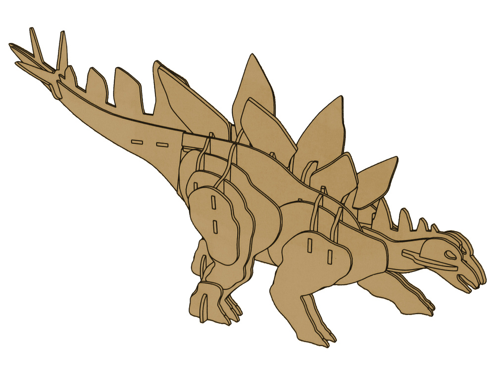Medinė 3d dinozauro erdvinė dėlionė lean toys, 41 d.