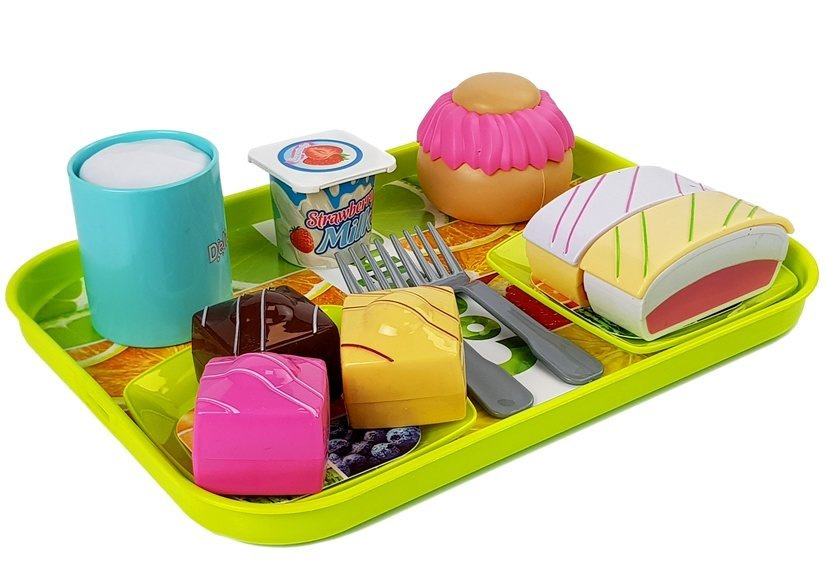 Maisto rinkinys lean toys desertinis pyragas su padėklu