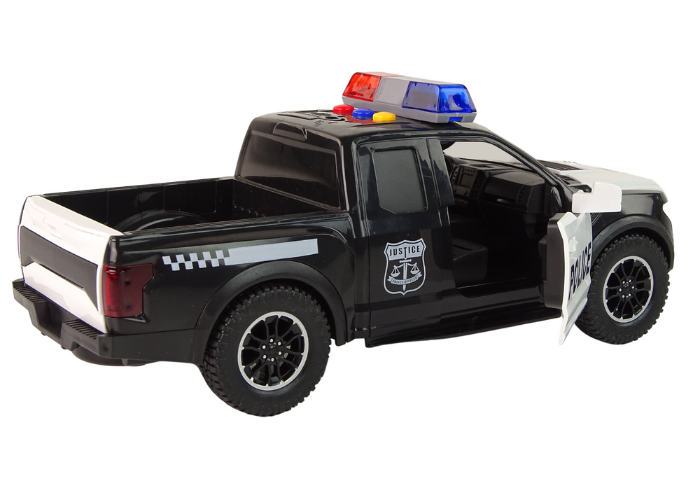 Žaislinis policijos visureigis lean toys, juodas/baltas, 24x13,5x10 cm