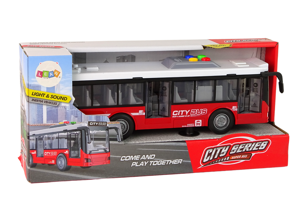Baterijomis varomas autobusas su šviesomis ir garsais, 1:16 mastelis
