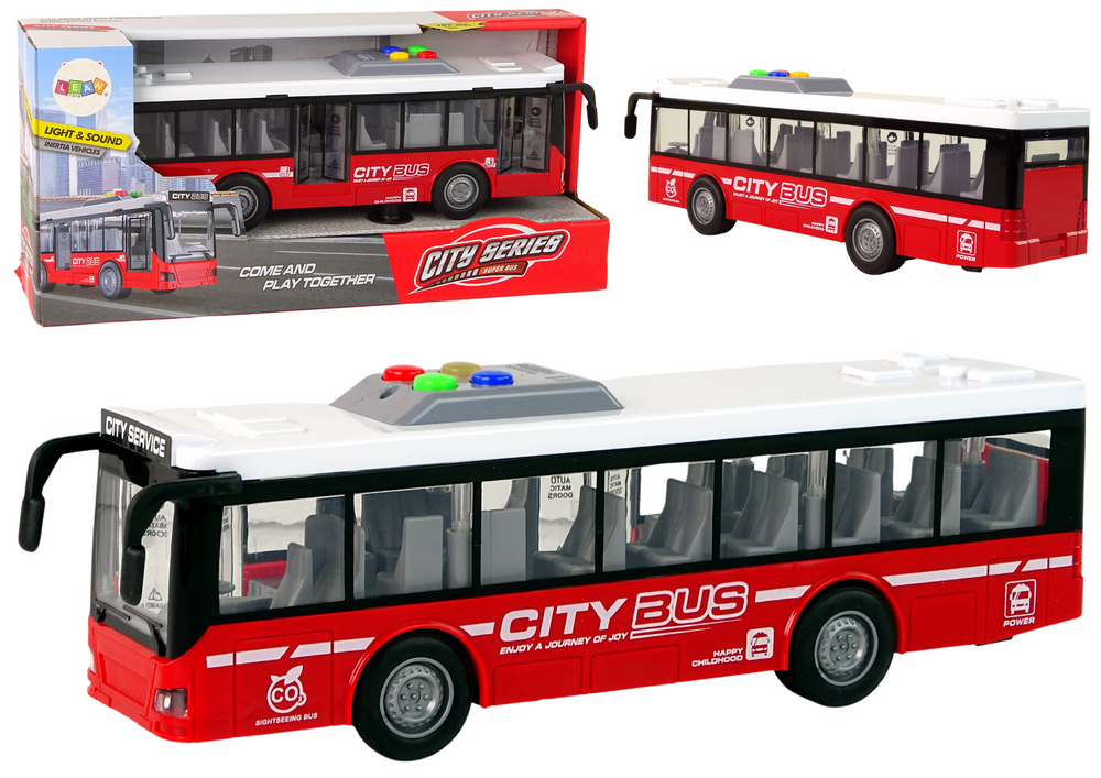 Baterijomis varomas autobusas su šviesomis ir garsais, 1:16 mastelis