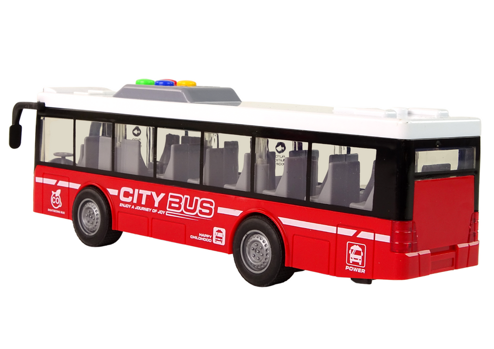 Baterijomis varomas autobusas su šviesomis ir garsais, 1:16 mastelis