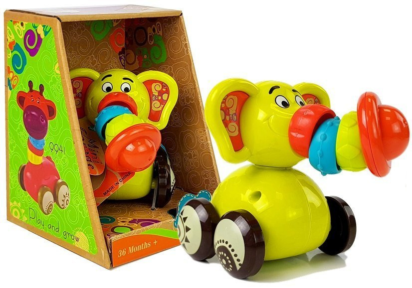 Kūdikių žaislas lean toys dramblys