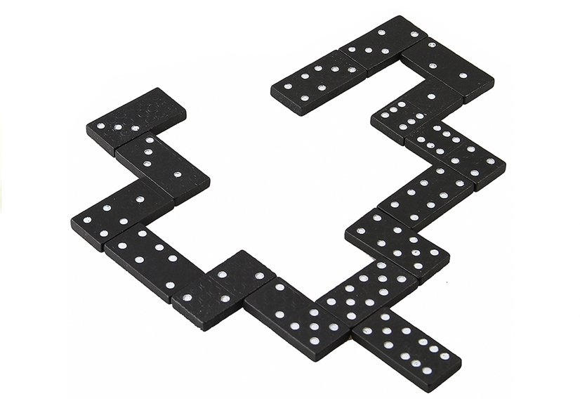 Domino rinkinys medinėje dėžutėje, 28 dalys