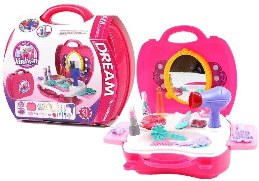 Žaislinis kosmetologės rinkinys Lean Toys, rožinis, 21d.