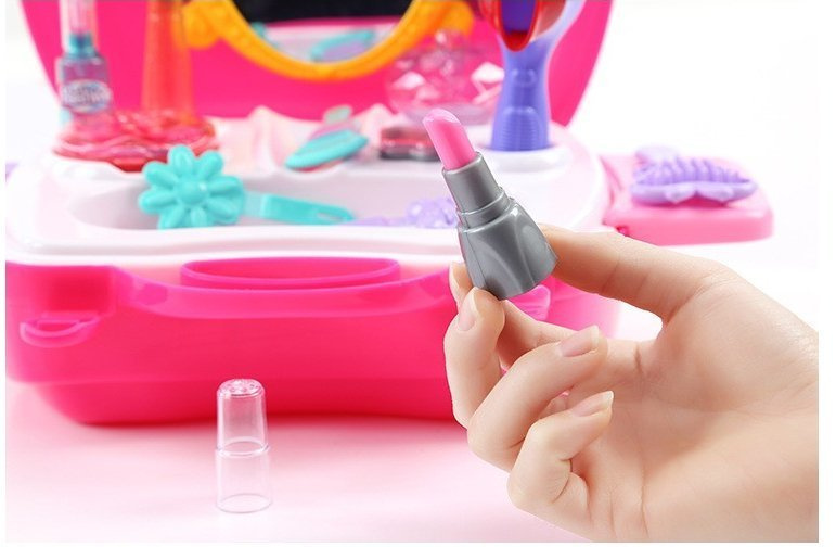 Žaislinis kosmetologės rinkinys Lean Toys, rožinis, 21d.