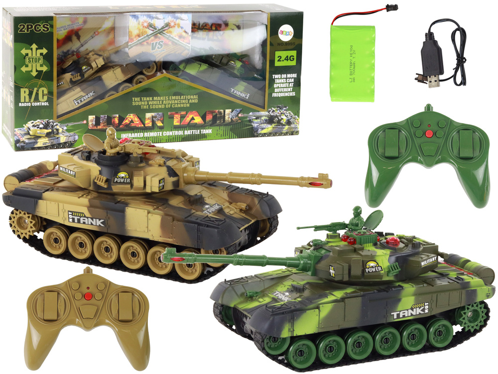 Nuotoliniu Būdu Valdomi Tankai Battle Infrared Lean Toys