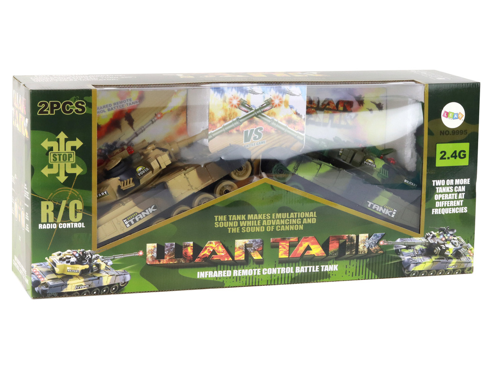 Nuotoliniu būdu valdomi tankai battle infrared lean toys