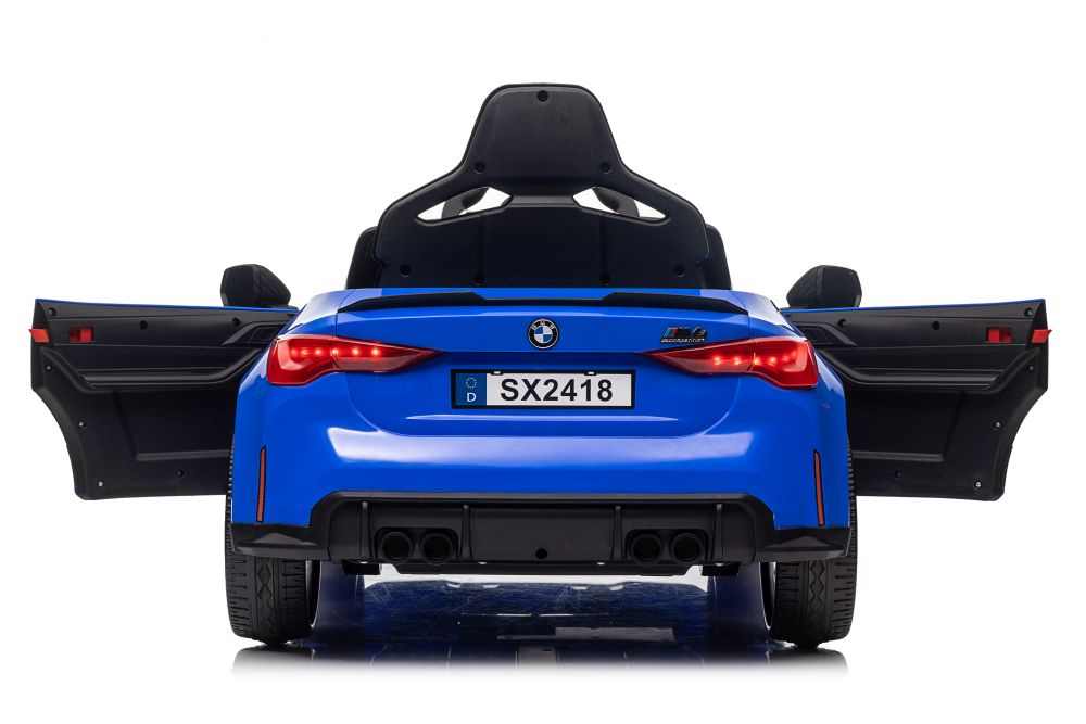 Vienvietis vaikiškas elektromobilis lean cars bmw m4, mėlynas