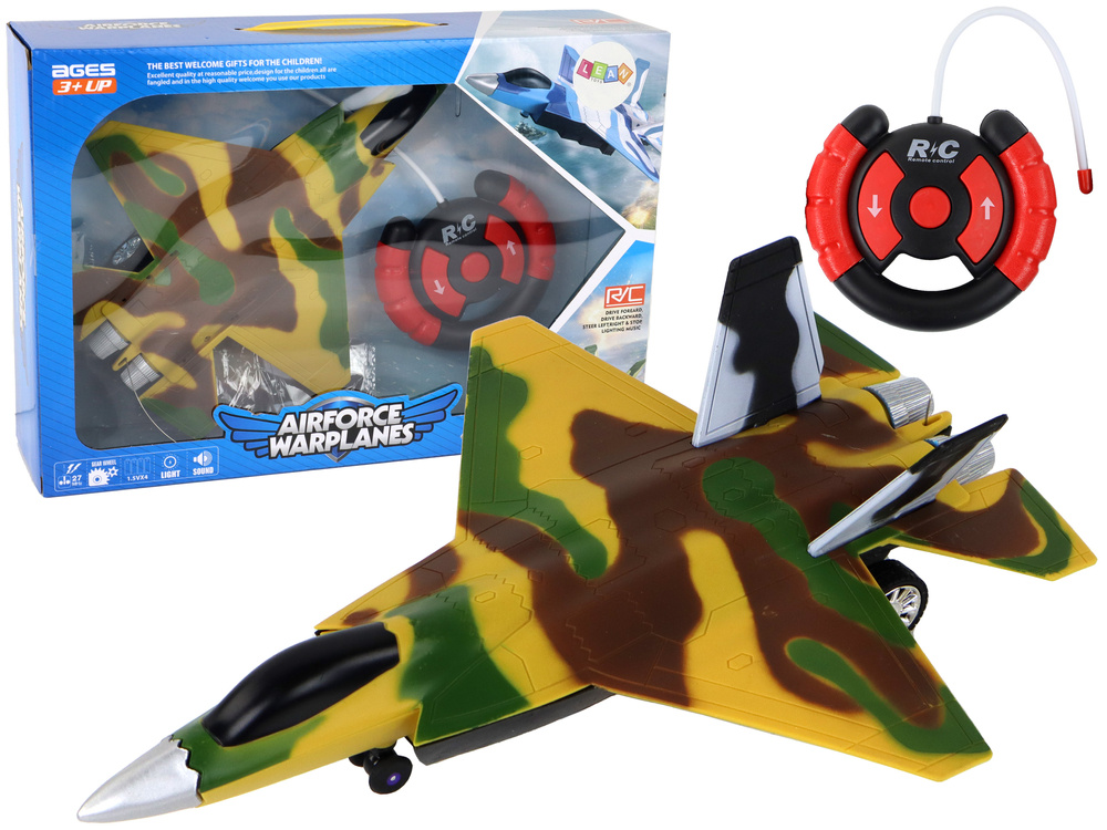 Nuotoliniu būdu valdomas naikintuvas vaikams lean toys