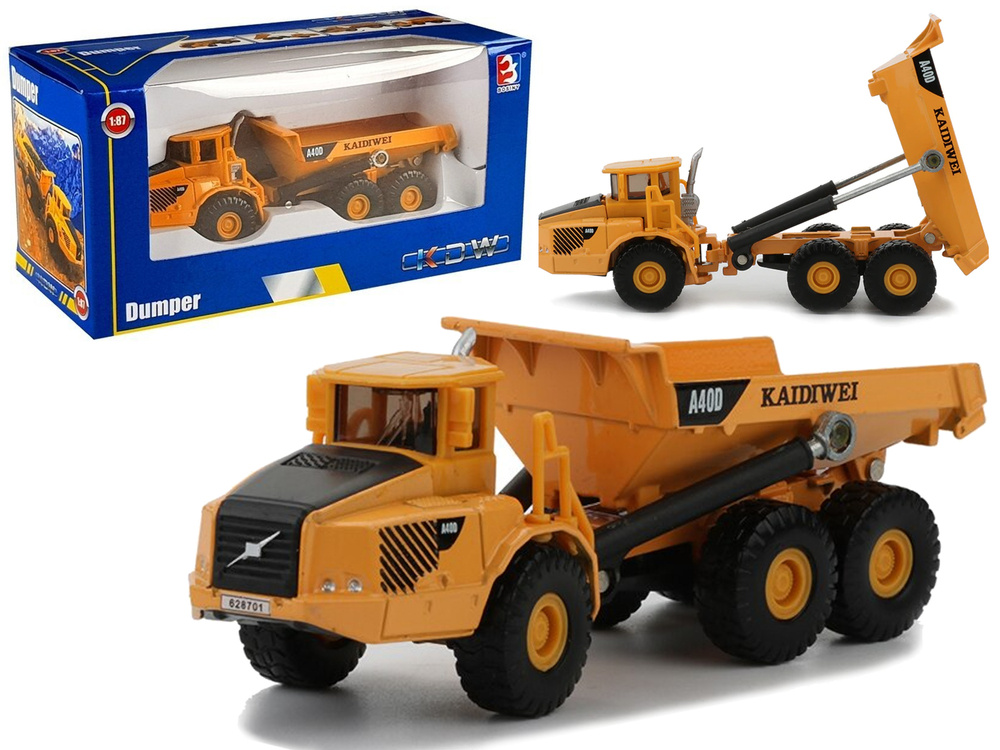 Žaislinis metalinis savivartis leantoys, geltonas