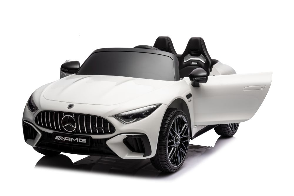 Dvivietis vaikiškas elektromobilis lean cars mercedes amg sl63, baltas