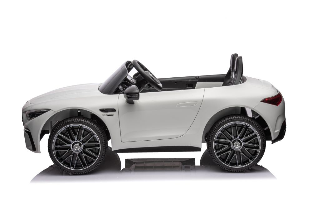Dvivietis vaikiškas elektromobilis lean cars mercedes amg sl63, baltas