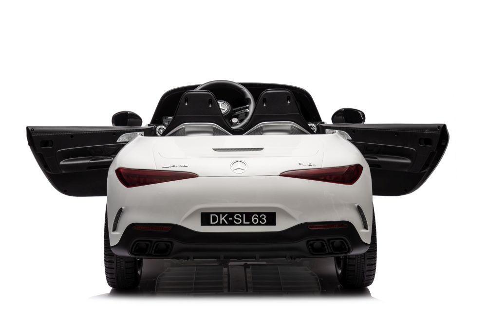 Dvivietis vaikiškas elektromobilis lean cars mercedes amg sl63, baltas