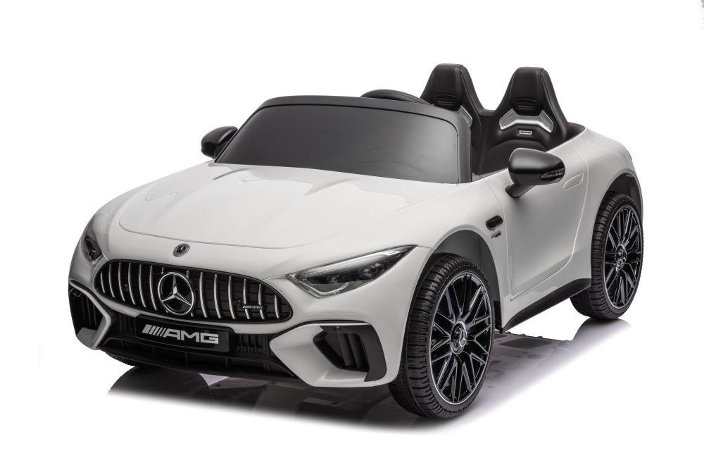 Dvivietis vaikiškas elektromobilis lean cars mercedes amg sl63, baltas