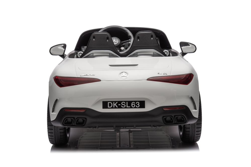 Dvivietis vaikiškas elektromobilis lean cars mercedes amg sl63, baltas