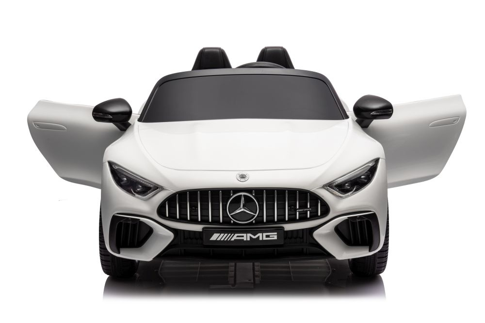 Dvivietis vaikiškas elektromobilis lean cars mercedes amg sl63, baltas