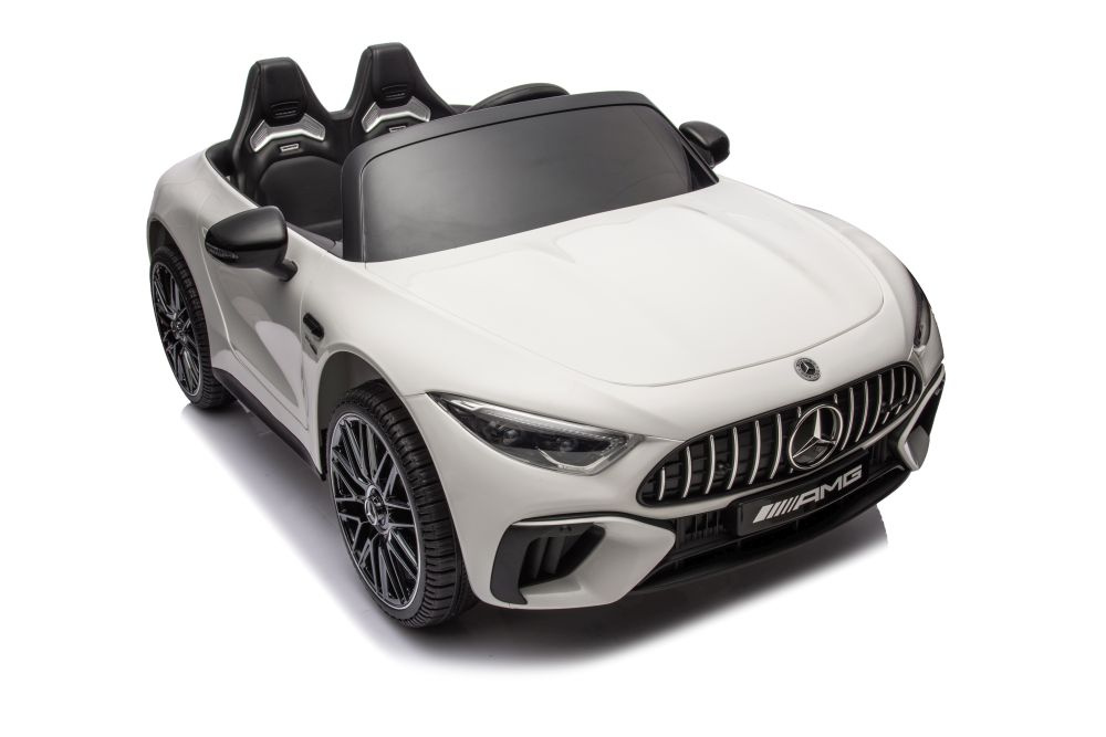 Dvivietis vaikiškas elektromobilis lean cars mercedes amg sl63, baltas