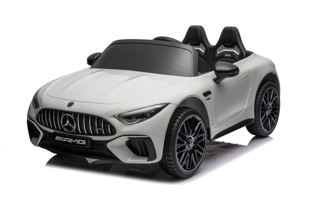 Dvivietis vaikiškas elektromobilis lean cars mercedes amg sl63, baltas