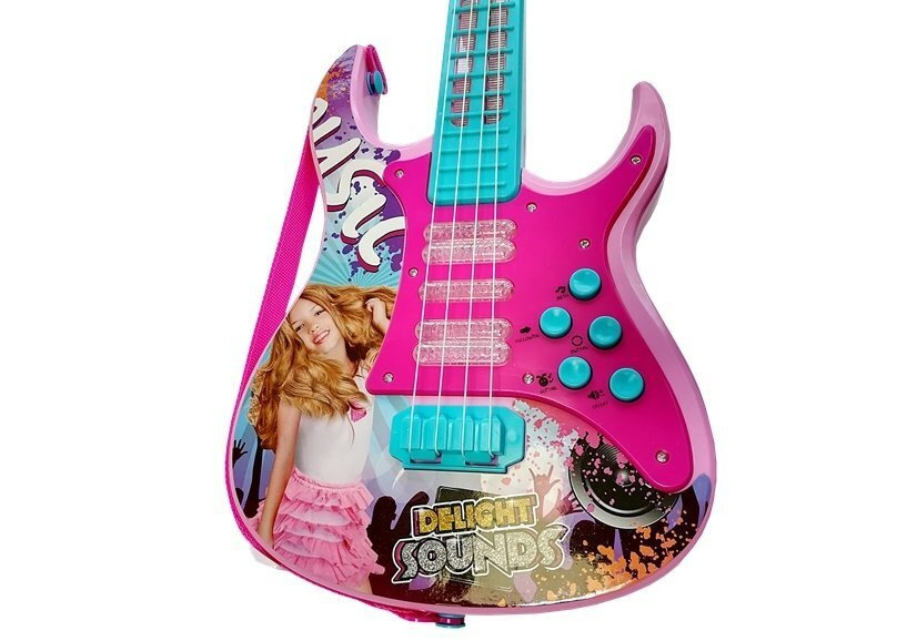 Gitara su mikrofonu karaokės rinkinys lean toys