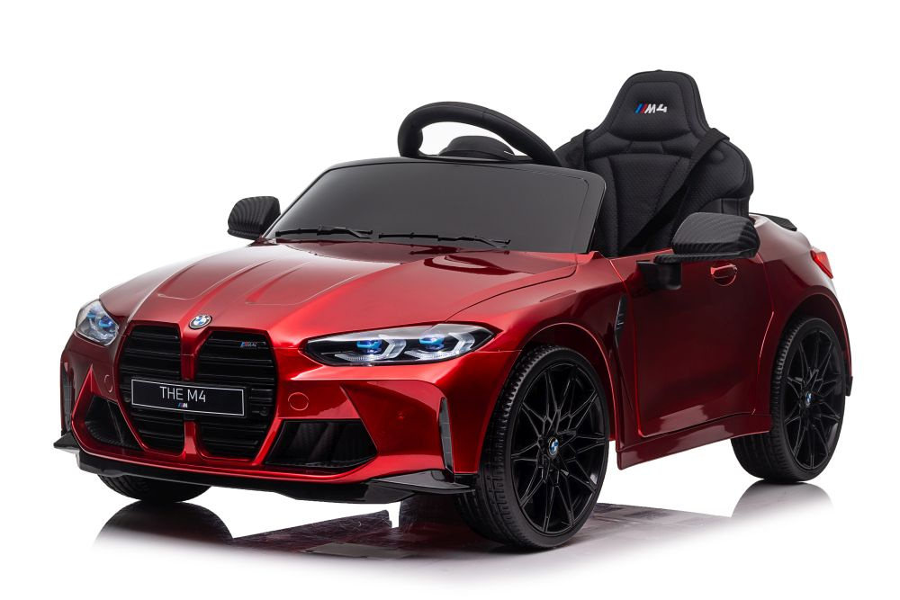 Vienvietis vaikiškas elektromobilis lean cars bmw m4, raudonas