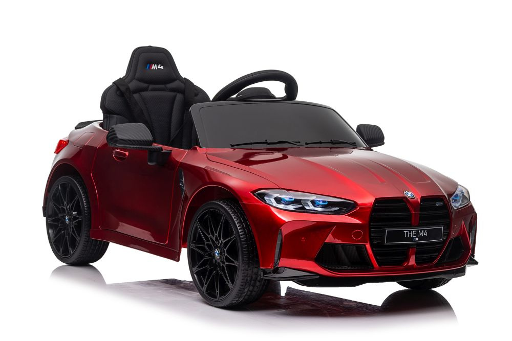 Vienvietis vaikiškas elektromobilis lean cars bmw m4, raudonas