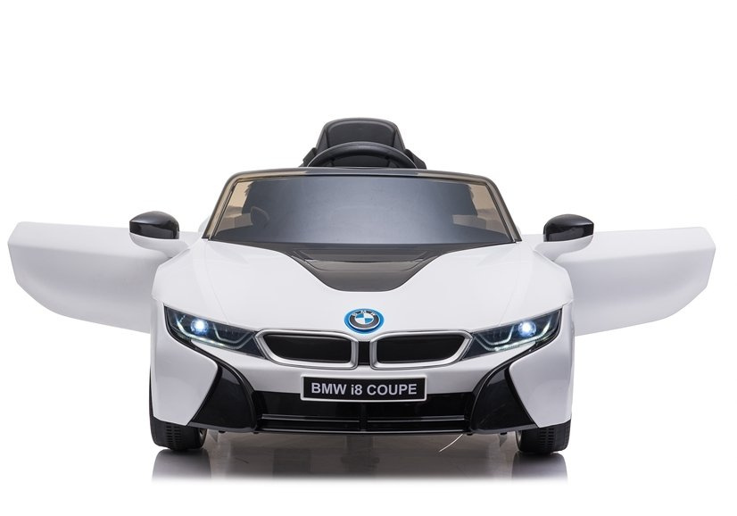 Baltas elektrinis automobilis vaikams bmw i8 coupe