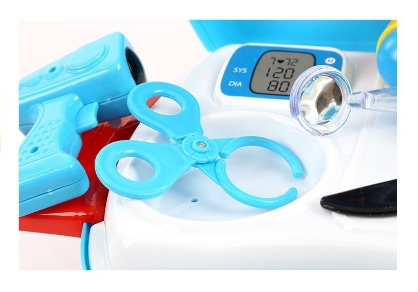 Daktaro rinkinys lagamine Lean Toys, mėlynas, 18d.
