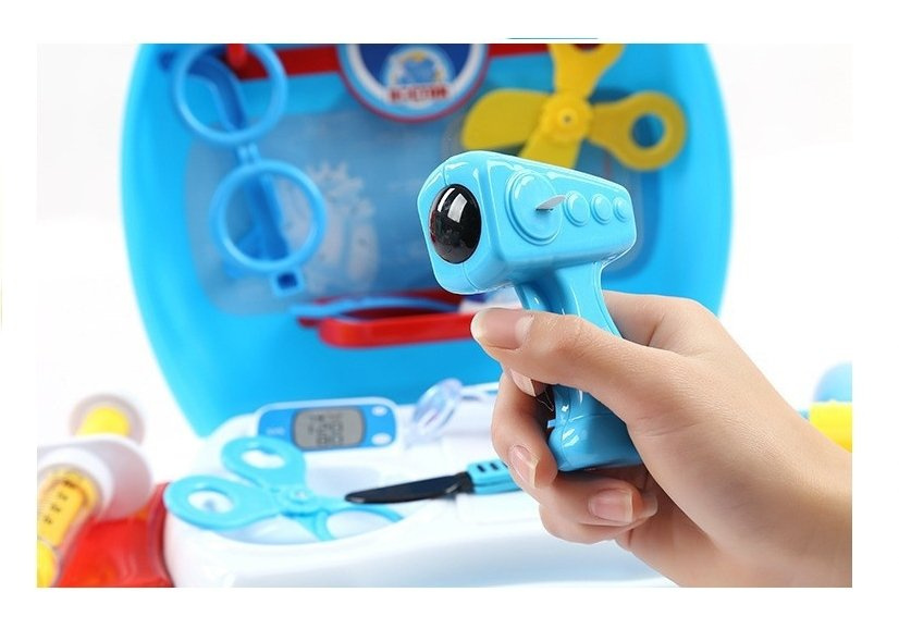 Daktaro rinkinys lagamine Lean Toys, mėlynas, 18d.