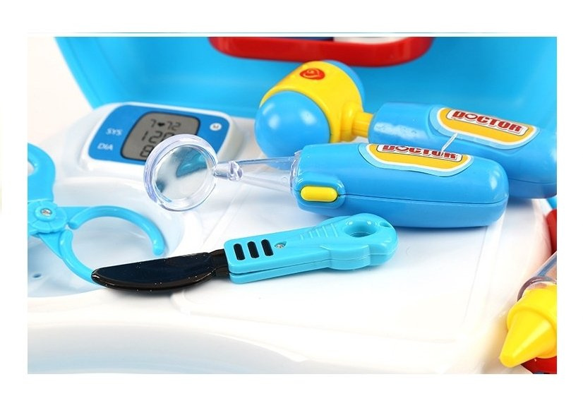 Daktaro rinkinys lagamine Lean Toys, mėlynas, 18d.