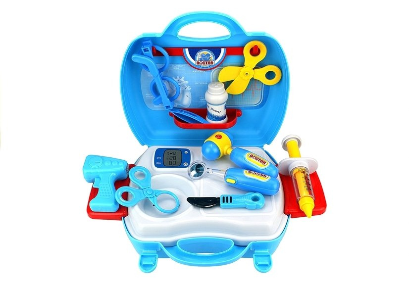Daktaro rinkinys lagamine Lean Toys, mėlynas, 18d.