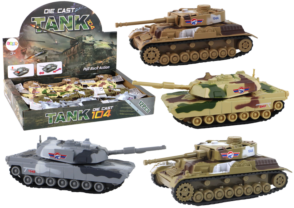 Žaisliniai aliuminio tankai su frikcine pavara lean toys, 1 vnt.