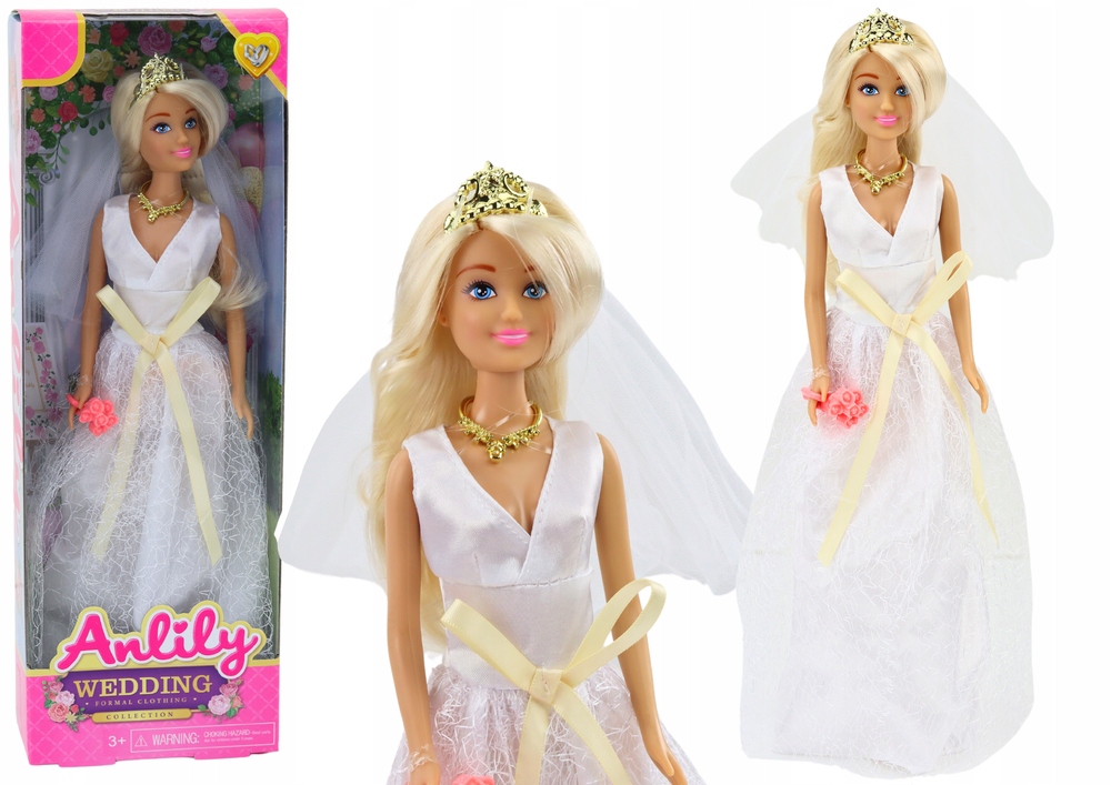 Anlily doll su vestuvine suknele