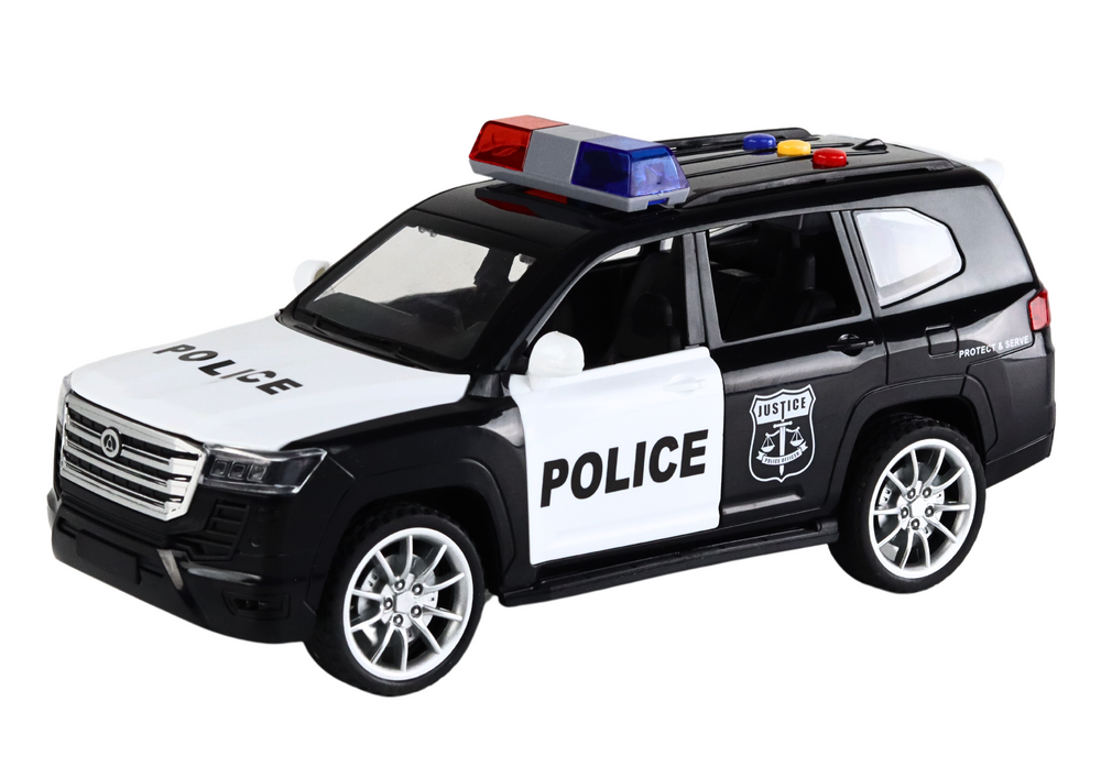 Mašinėlė police car car police sound lights door opening 1:14