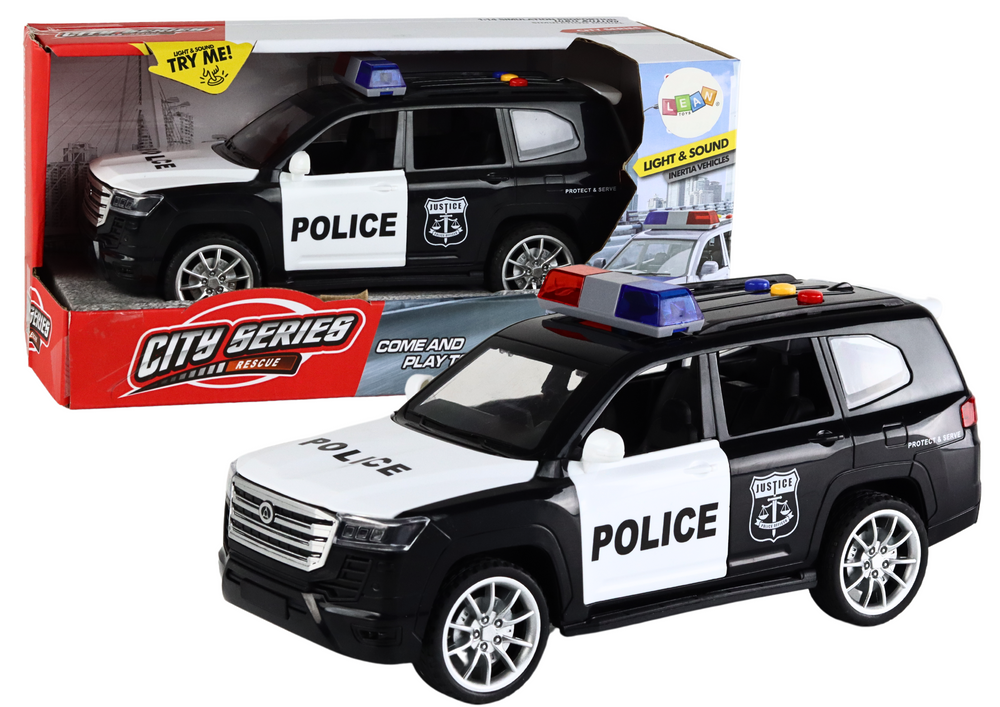 Mašinėlė police car car police sound lights door opening 1:14
