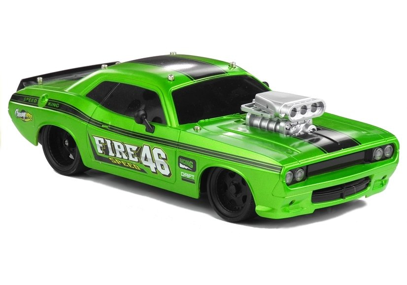 Radijo bangomis valdomas automobilis dodge challenger, 1:16