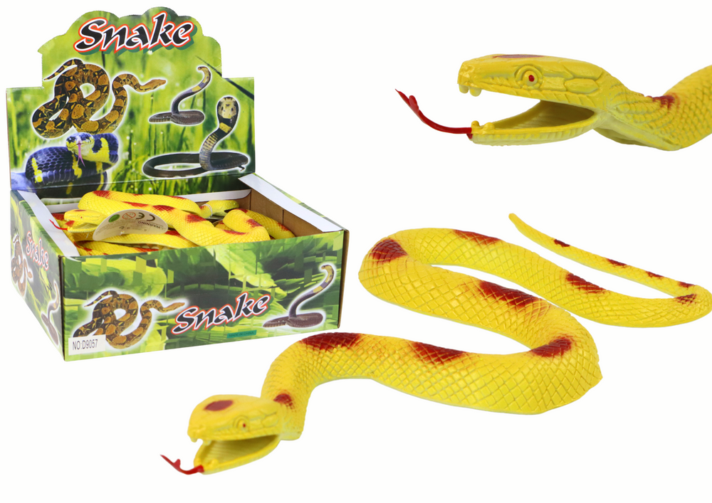 Guminė gyvatė lean toys, geltona